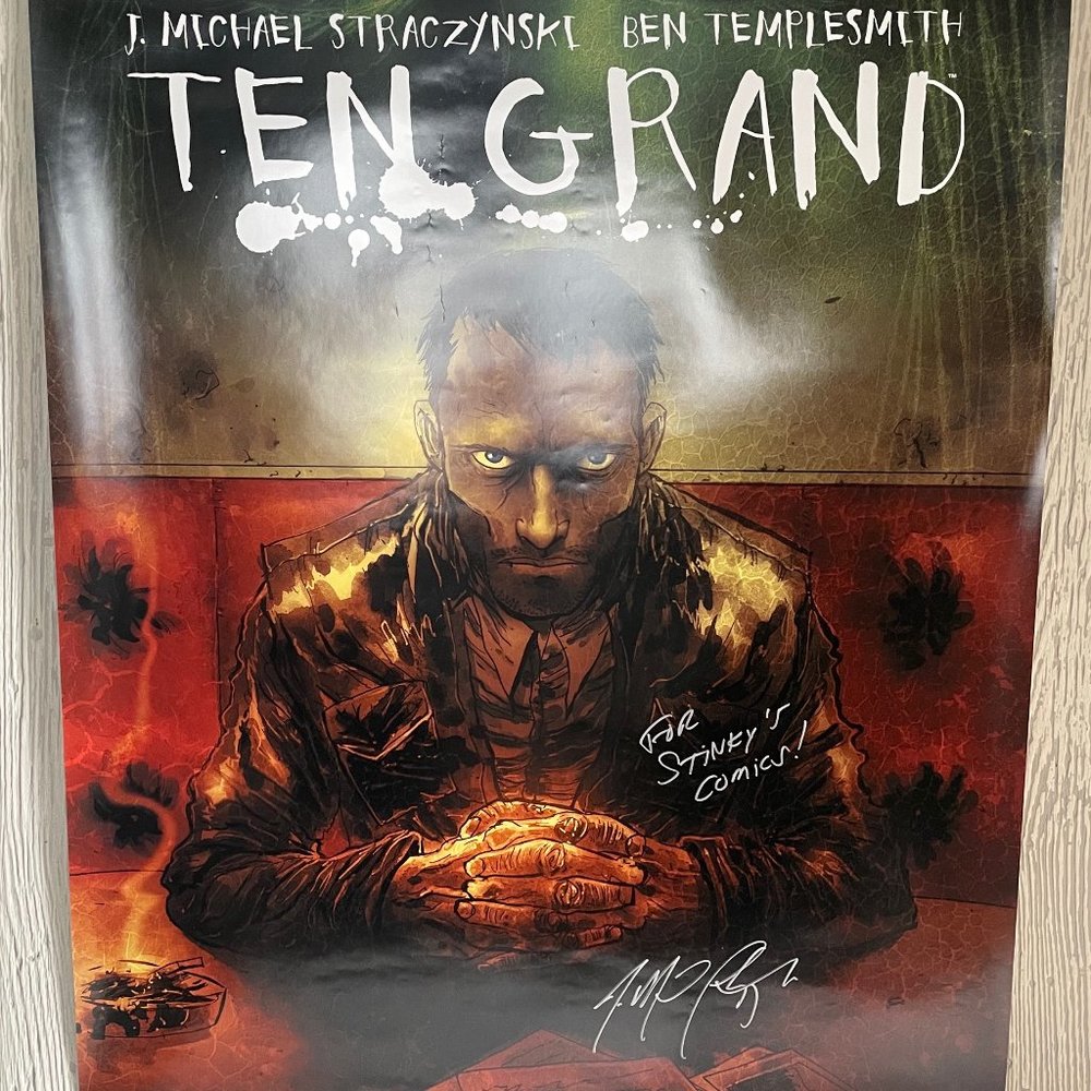 Ten Grand Image Comics 24x36 Poster Signed by J. Michael Straczynski Autographed